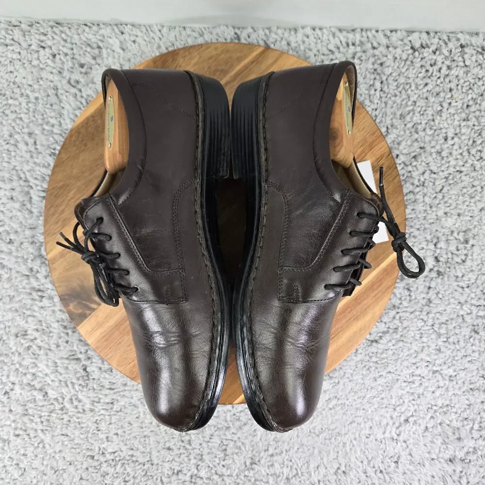 Finn Comfort Mens 8 Milano Brown Leather Lace Up Casual Walking Oxford Shoe